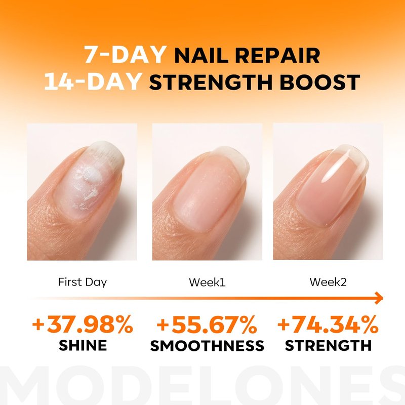 modelones Nail Strengthener and Growth Nail Repair for Damaged Nails Hardener Extra Strong and Growth Repair Mode Gifts