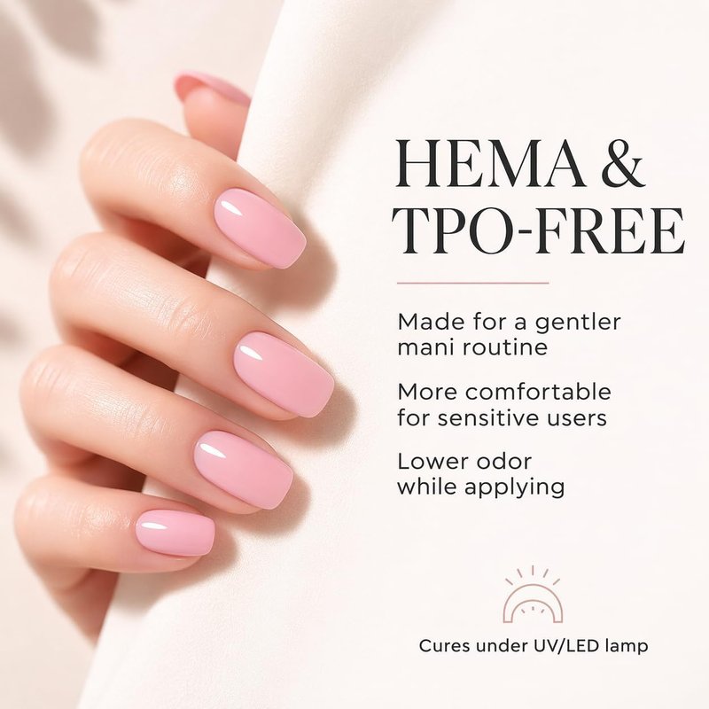 AZUREBEAUTY 6 Colors 15ml HEMA Free Purera Gel Nail Polish Set, Same Color Bottles, Soak Off UV LED Gel Polish Kit Nail Art for DIY at Home Manicure Salon Gifts, Nude Pink Beige Burgundy Red