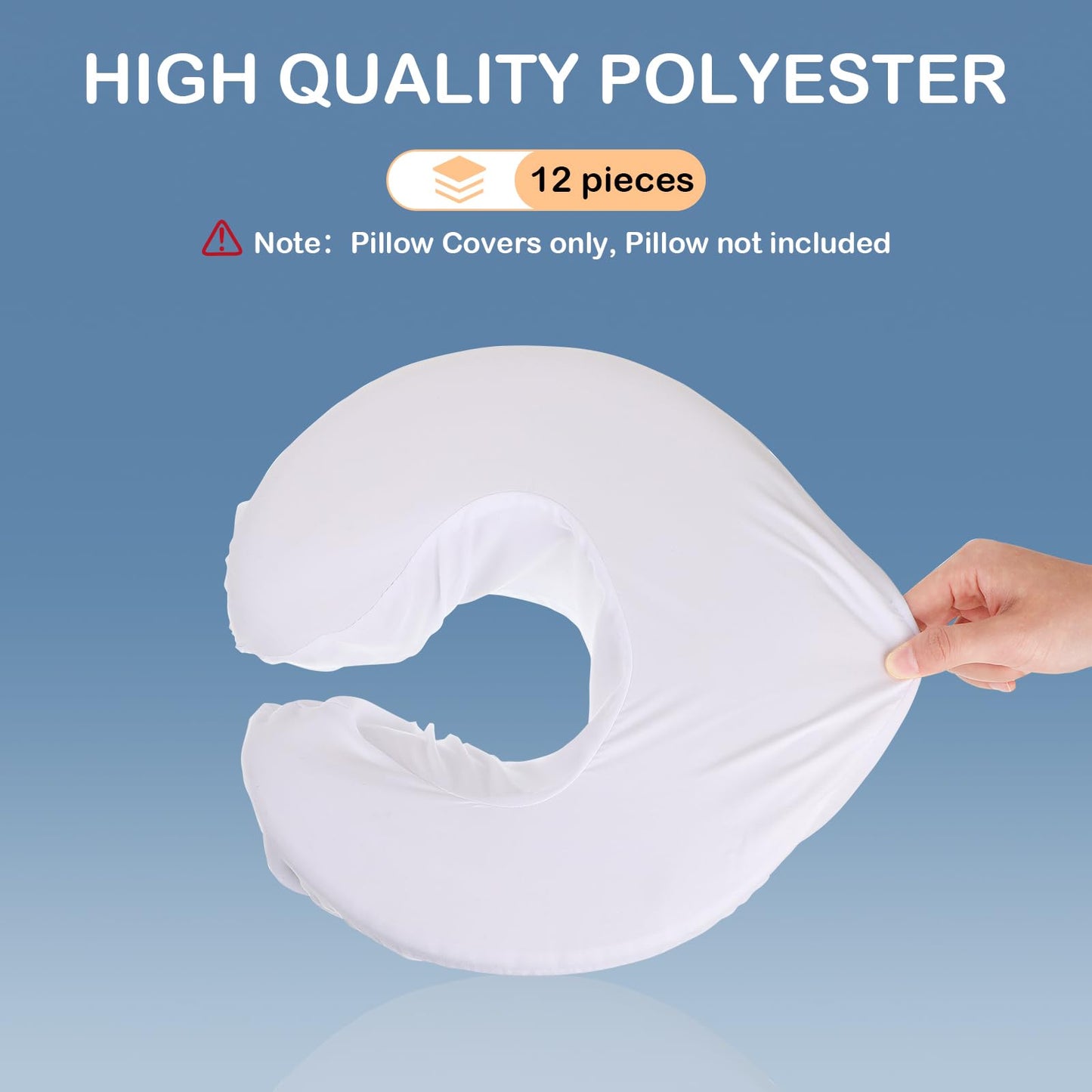 Tatuo 12 Pcs Face Cradle Covers for Massage Head Rest Microfiber Reusable Soft Thicker Massage Table Face Covers Oil Proof Headrest Cradle Sheets for Spa Beauty(White)
