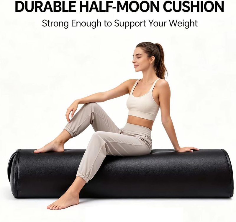 Massage Table Bolster Pillow - 21 Inch PU Leather Support for Neck, Back & Knee Pain Relief | Portable with Handle
