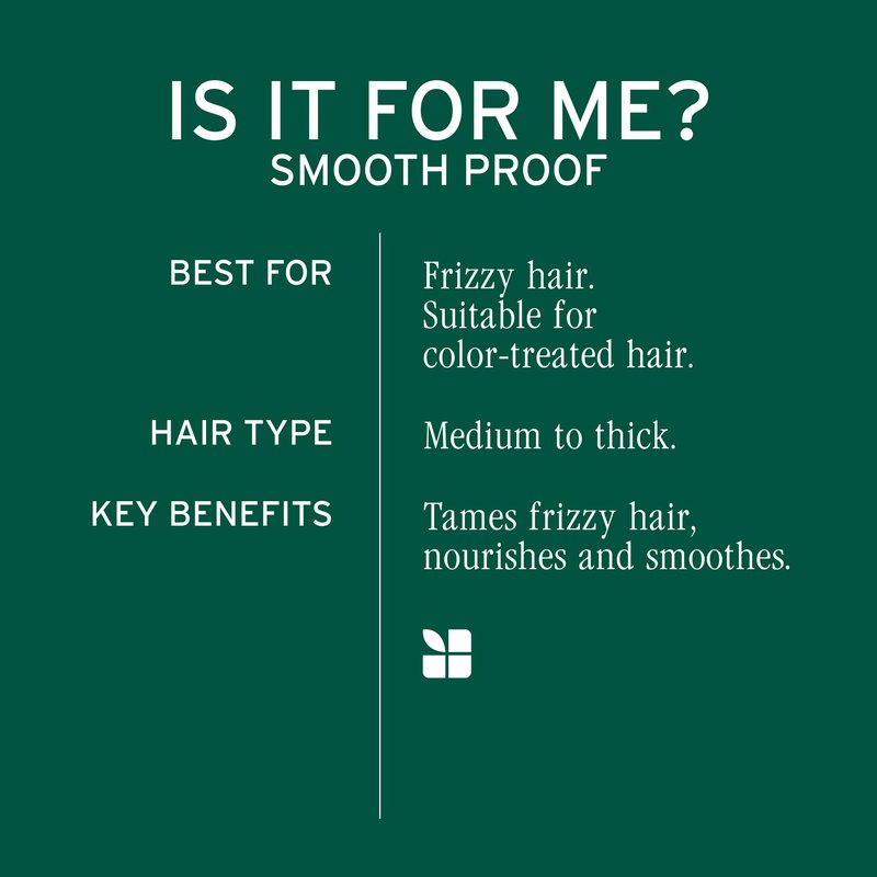 Biolage Smooth Proof Shampoo & Conditioner Set, Cleanses, Smooths & Controls Frizz, For Frizzy Hair, Paraben & Silicone-Free, Vegan