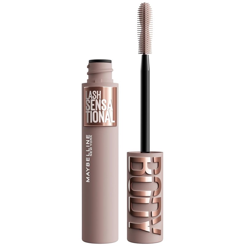 Maybelline Lash Sensational Mascara - Volume & Length Formula, 24HR Lift, Smudge & Clump-Resistant, Blackest Black