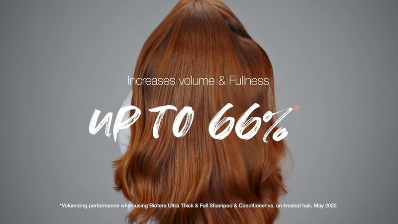 Biotera Volumizing Shampoo - Ultra Thick Formula for Fine Hair | Vegan, Paraben-Free, Microbiome Friendly