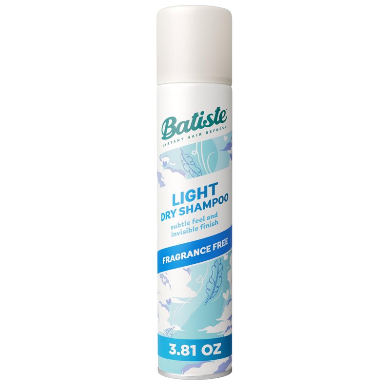 Batiste Fragrance Free Light Dry Shampoo, Absorbs Oil & Grease, 3.81 oz