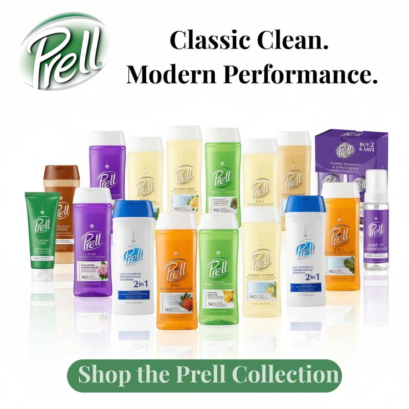 Prell Flaxseed & Keratin Shampoo – Color-Safe Strengthening Formula for Curly Hair Bounce, Shine & Frizz Control | 13.5 oz