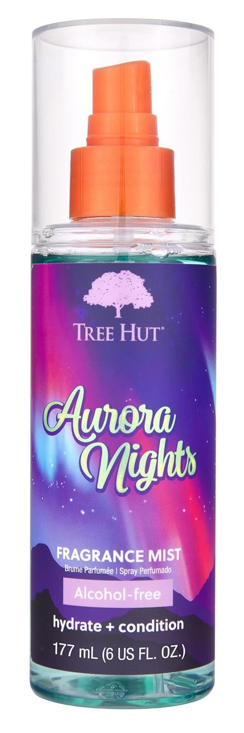 Tree Hut Aurora Nights Fragrance Mist - Hydrating, Alcohol-Free Cozy Scent | 6 fl oz
