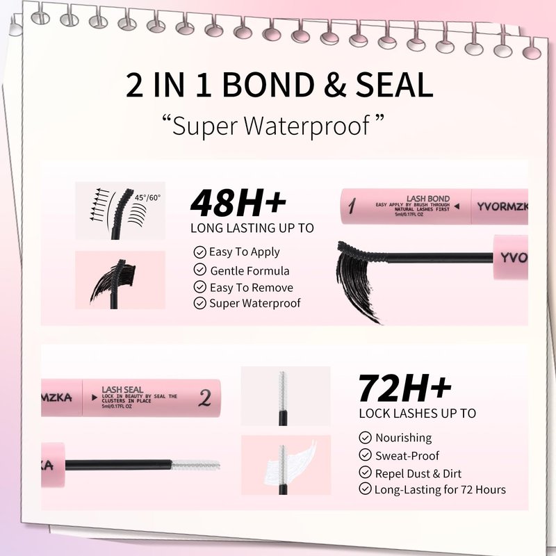Manga Lash Clusters Kit-Eyelash Clusters.Wispy Lash Clusters Kit. Lash Clusters.Pro Lash. False Eyelashes & Adhesives. Diy Lash Extension Kit(Aesthetic‌ kit 120pcs)