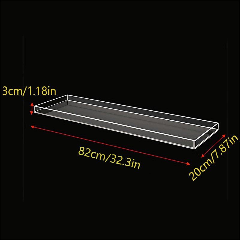 CXNGD Bathtub Tray Table, Clear Acrylic, Anti-Slip Bath Caddy, 32.3 * 7.87 * 1.18in