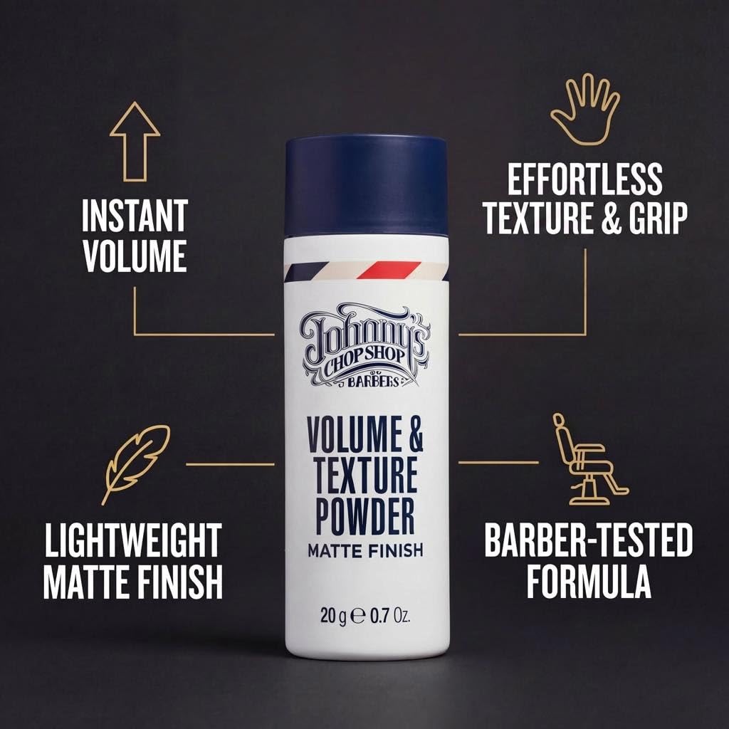 Volume & Texture Hair Styling Powder for Men - Instant Lift, Grip & Matte Finish - Lightweight Root Volumizer | 20g (0.7 oz)