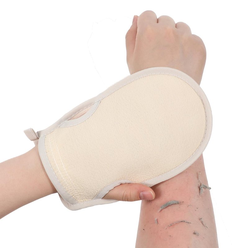 Body Scrub Gloves Korean Scrub mitt Exfoliating Gloves for Shower with Thumb Holes Korean Body Scrubber Dead Skin Remover for Dead Skin Removal Self-Tan Prep
