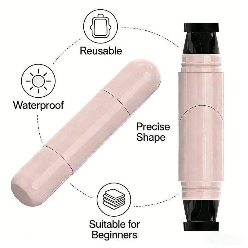 Liedrg 2-in-1 Winged Eyeliner Stamp & Gel Eyeliner Pencil, Waterproof Smudge-proof Long Lasting Cat Eye Tool for Beginners, Innovative Foldable Dual Ended Eye Liner Pen, Perfect Winged Flick, Black