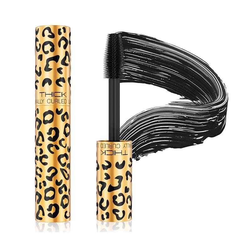 Mascara for Older Women with Thin Lashes, Leopard Print Packaging Instant Eyelash Volumizing and Thickening, Bold Volume Black