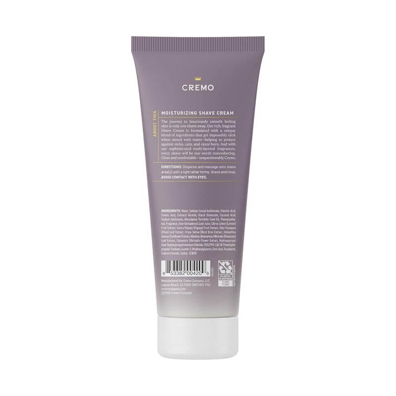 Cremo Women’s Shaving Cream - Moisturizing French Lavender Formula for Sensitive Skin | 6 Fl Oz
