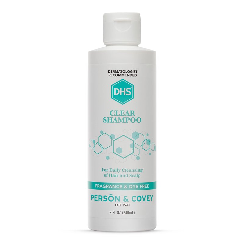 DHS Clear Shampoo - Women’s and Men’s Shampoo for Sensitive Skin/Unscented, Cleans Hair and Treats Dry Scalp/Irritant-free, Paraben-free, Fragrance-free, and Dye-free / 8oz