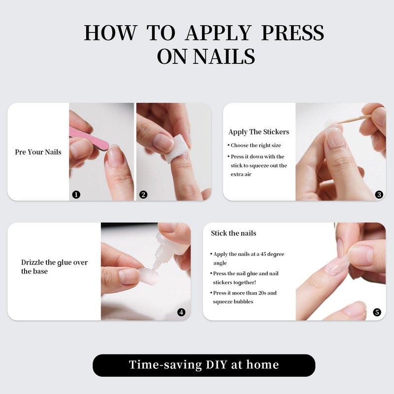 Dark Blue Press On Nails - Short Cat Eye Fake Nails with Color-Shifting Glow | 30 Nail Kit, Reusable, 15 Sizes, Thick Glue