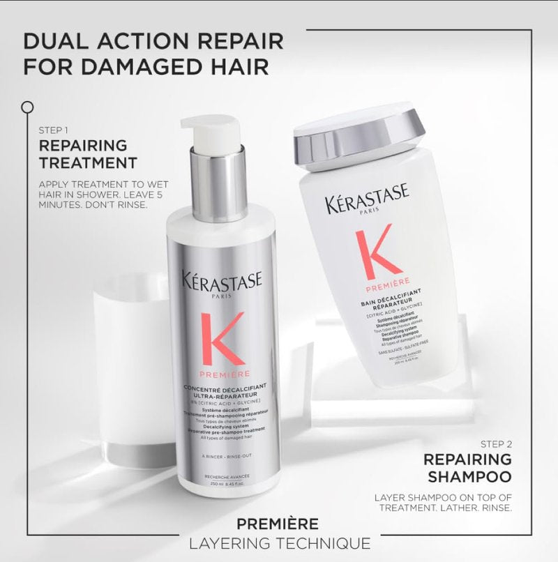 Kerastase Premiere Sulfate-Free Hair Repair Shampoo - Strengthening & Smoothing, For Breakage & All Damaged Hair Types, Removes Buildup and Decalcifies With Citric Acid
