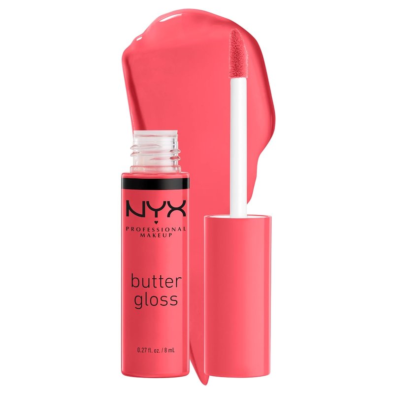 NYX PROFESSIONAL MAKEUP Butter Gloss - Non-Sticky Lip Gloss in Vibrant Sorbet Coral