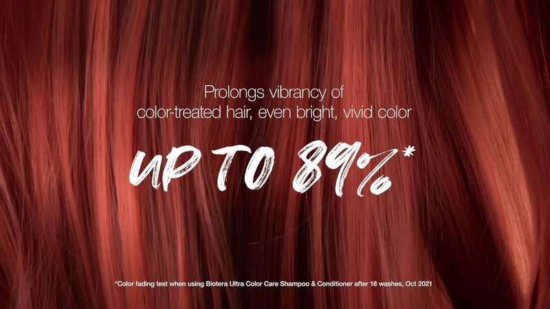 Biotera Ultra Color Care Shampoo - Prolongs Vibrant Color-Treated Hair | Vegan & Sulfate-Free | 12 oz