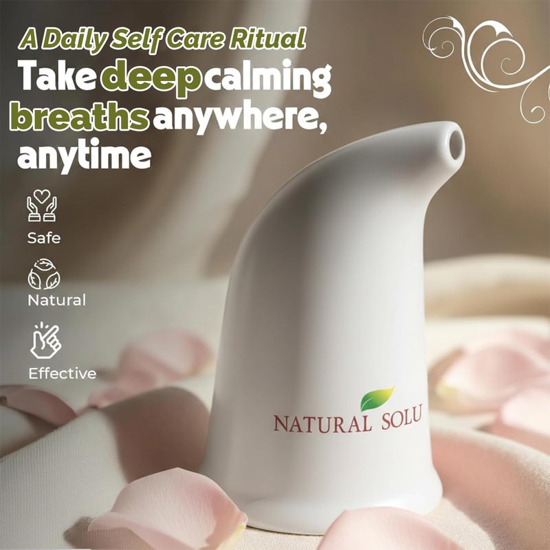 Natural Solution Ceramic Pink, Cleans The Respiratory System Great for Allergy, Asthma Relief, and Other Respiratory Conditions , Salt Inhaler, 1 Count