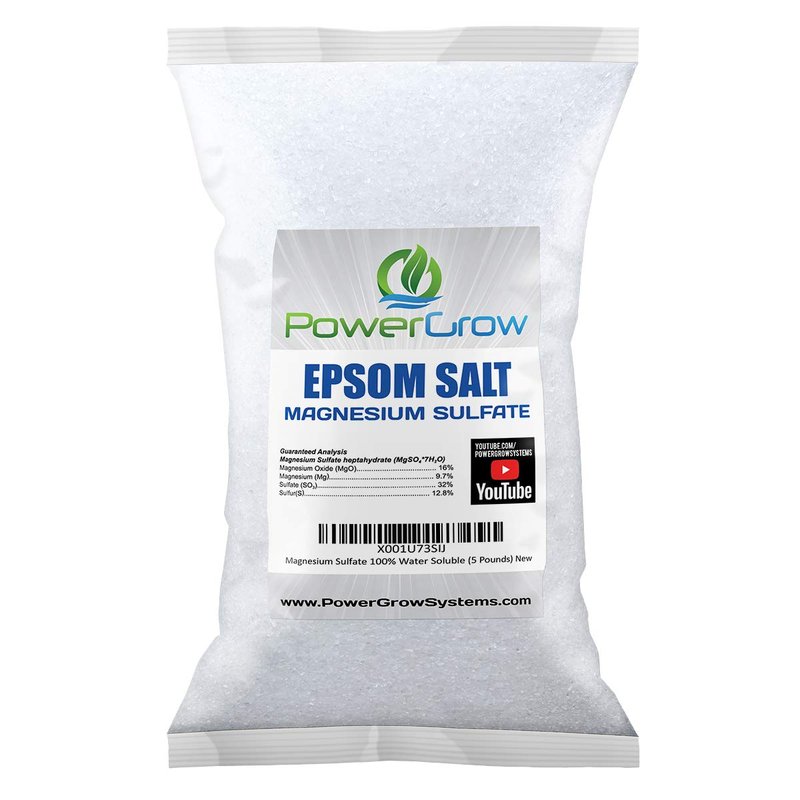 Epsom Salt (Magnesium Sulfate) Agricultural Grade Bulk (5 Pounds)