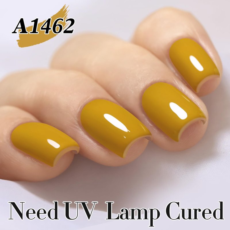Double Rhythm 15ML Gel Polish Pure Sheer Same Color Same Bottle Soak Off Gel Polish Art Manicure Salon DIY at Home for Women (Sage Yellow-A1462)