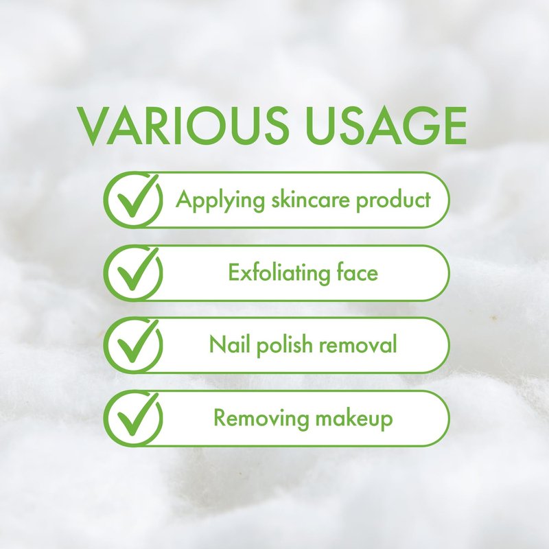 Intrinsics Large 4x4 Cotton Squares (200 Count) | 4-Ply Cotton Pads for Face & Makeup Removal | Lint-Free Facial Cleansing Pads & Face Pads for Toner | Hypoallergenic and 100% Pure Cotton