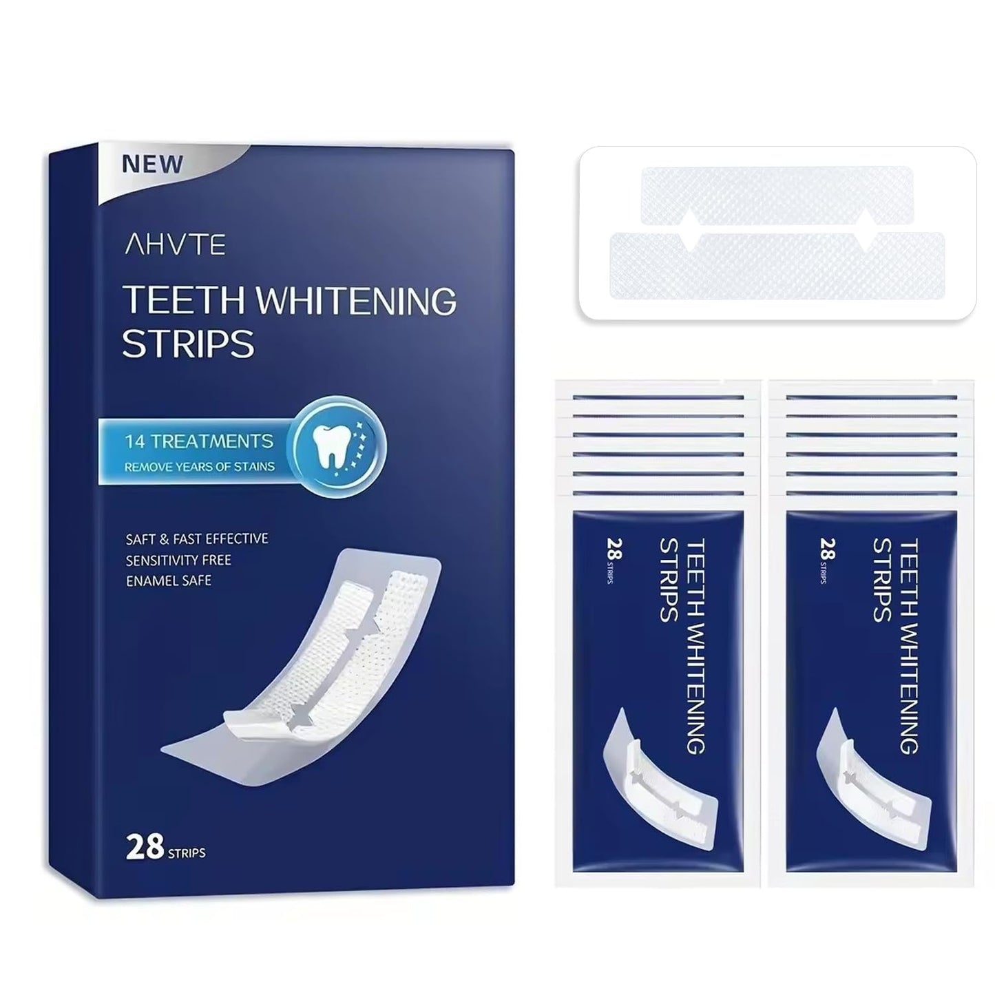 COZYTIMES Teeth Whitening Strips,Enamel Safe, 28 Strips for Sensitive Teeth,Professional and Natural Teeth Whitening Kit,14 Treatments