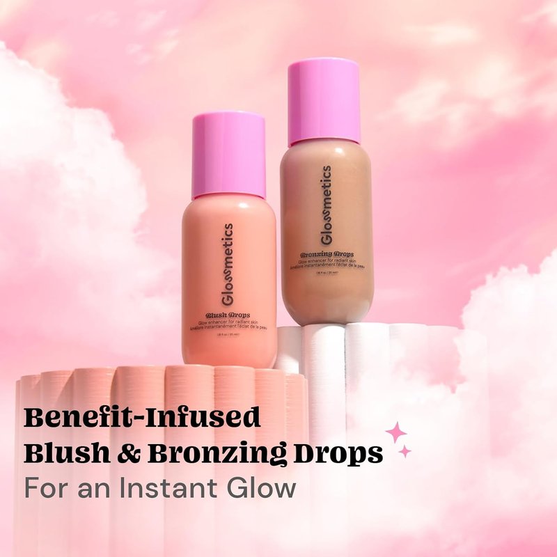 Glossmetics Blush Drops - Brightening Liquid Blush for Radiant Cheeks | Vegan & Cruelty-Free, Pink, 35ml