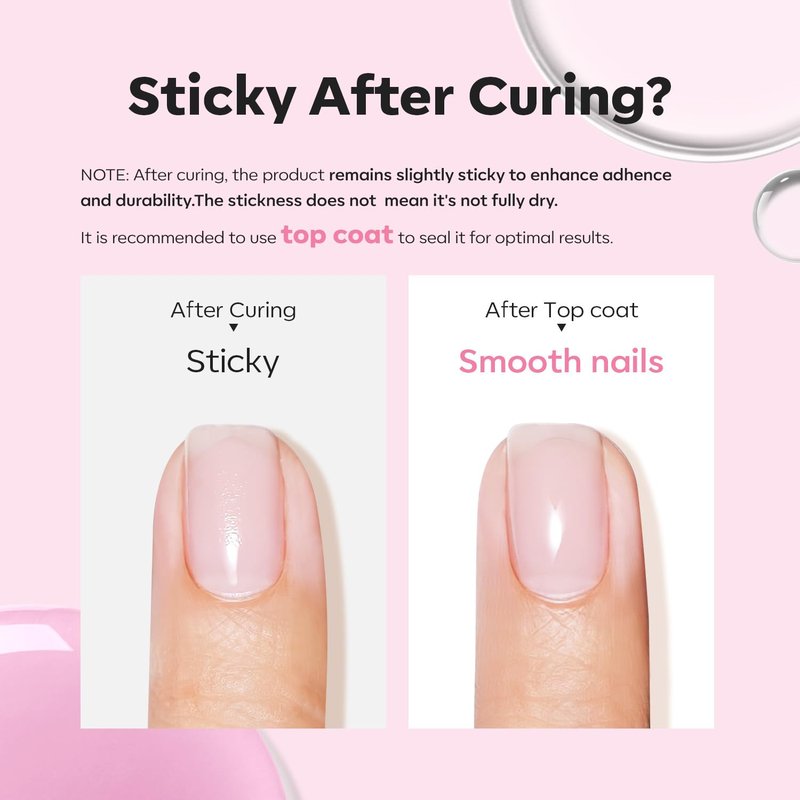 Modelones Base Coat Builder Nail Gel - 8-in-One Clear & Baby Pink Rubber Polish | 10ml Apex Strengthener