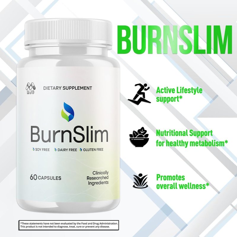 Burn Slim Capsules - Natural Weight Loss Supplement for Active Lifestyle | 3 Pack of 180 Capsules