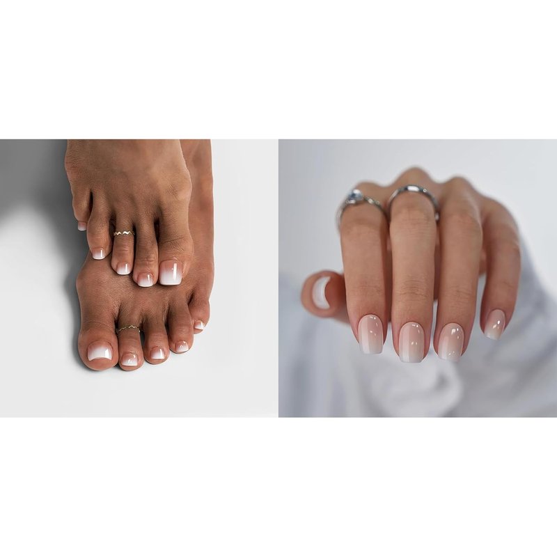 Press On Nails Set - Lightweight & Perfect Fit Press-On Toenails and Fingernails Kit | Stylish Nail Art