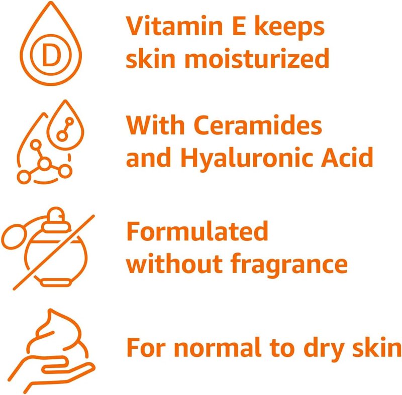 Hydrating Facial Cleanser - Fragrance-Free with Ceramides | Non-Comedogenic, 12 Fl Oz