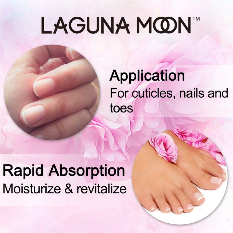 Lagunamoon Cuticle Oil Pen - Nourishing Nail Care & Growth Formula - Rose, 5 ml