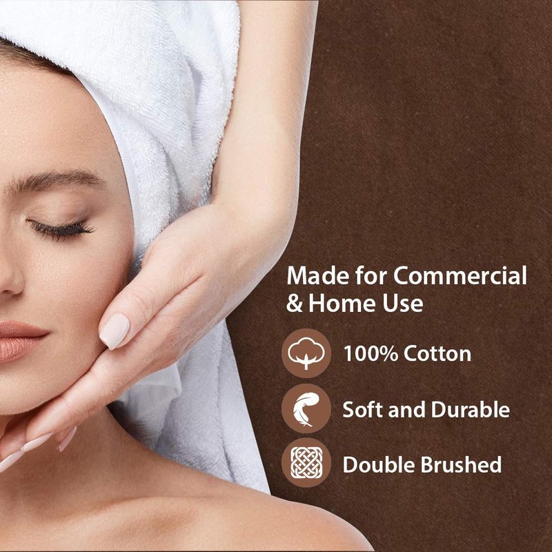 ForPro Premium Flannel 3-Piece Massage Sheet Set, Chocolate, for Massage Tables, Includes Massage Flat Sheet, Massage Fitted Sheet, and Massage Fitted Face Rest Cover