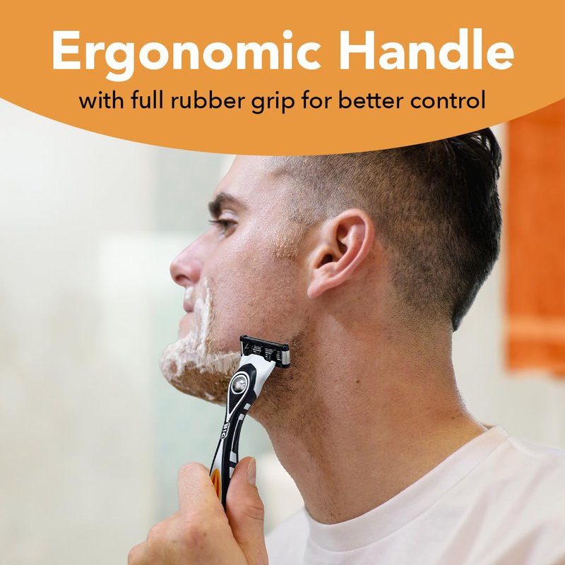 BIC Flex 5 Men's Refillable 5-Blade Razors with 1 Handle and 12 Cartridges, Smooth Shave Gift for Men