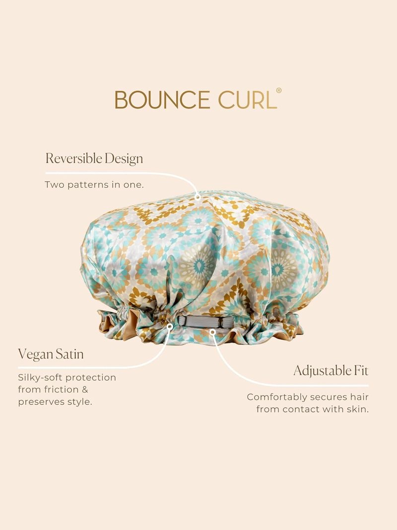 Bounce Curl Slay And Stay Bundle - Reversible Satin Hair Bonnet & Purple Volume EdgeLift Brush
