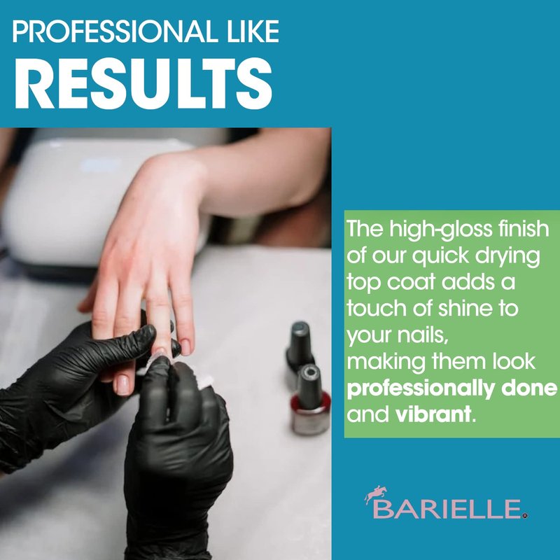 Barielle Oh So Fast Quick Dry Top Coat - Fast-Drying Nail Protection | 0.47 Ounces