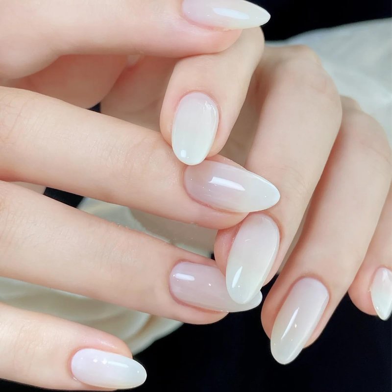 COSMOO 12ML Milky White Quick Dry Nail Polish, Jelly White Nail Lacquer for Nail Art Varnish