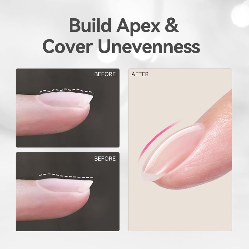 BORN PRETTY Builder Gel - 8-in-1 Clear Nail Gel for Apex & Extensions | 15ml Strengthener