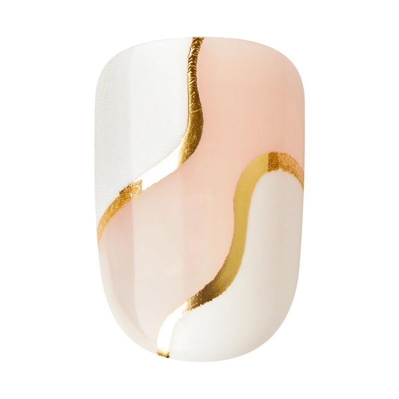 Kiss Impress Press-On Manicure Fake Nails – Astound, Short, Square, White, Easy Press On, Chip Proof, Smudge Proof, Waterproof, No Dry Time, Comfortable & Secure, Super Hold Adhesive | 30 Count