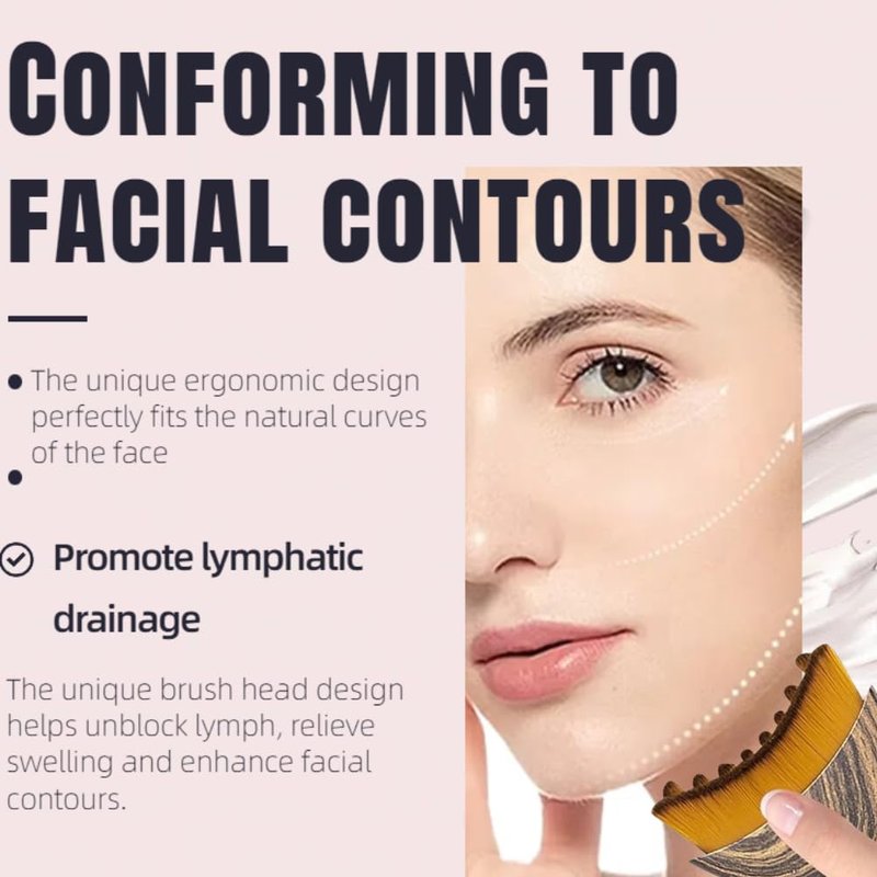 Skiennix Lymphatic Contour Face Brush - Sculpt, Detox & Lift for Enhanced Skin Glow | 1 Piece