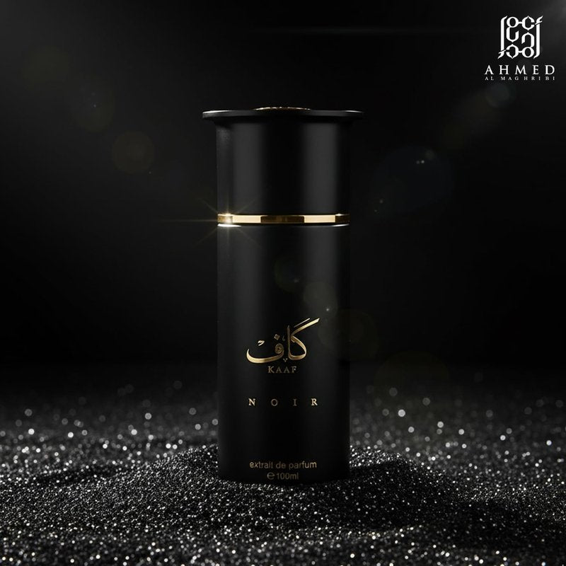 Ahmed Al Maghribi Kaaf Noir Extrait De Parfum 3.4 Oz – Luxury Unisex Long Lasting Perfume for Men & Women | Citrus Woody Aromatic Fragrance with Vetiver, Lavender, Musk | Premium Arabic Perfume