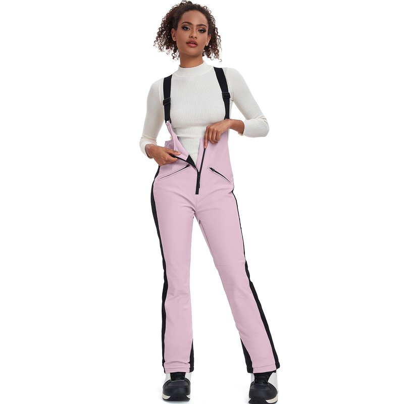 Oymyakon Women's Snowboard Bibs Snow Overalls Waterproof Windproof Insulated Ski Bib Pants(Pink,Small)