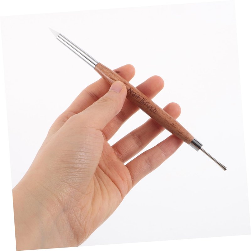 CALLARON Dual Head Nail Art Pen 6.5 Inch Gel Polish Design Tool with Dotting and Sculpting Brush for Professional Manicure and Home Nail Art