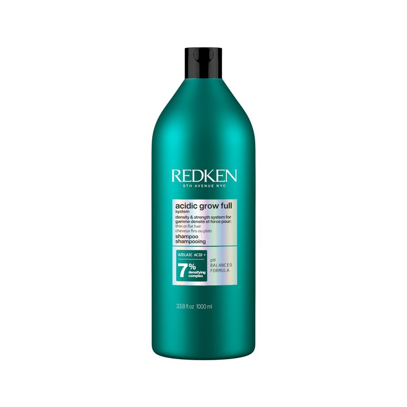 Redken Acidic Grow Full System Densifying Shampoo - Lightweight Shampoo for Fuller, Thicker-Looking Hair, Gentle Cleansing & Scalp Moisturizing, With Azelaic Acid, 33.8 Fl Oz