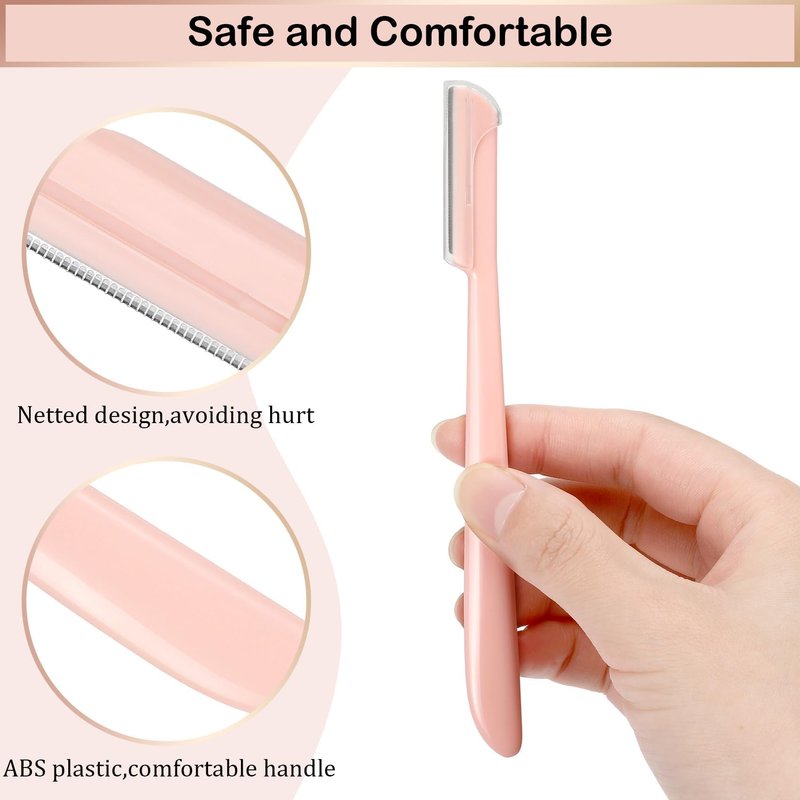 Revahope 12 Pieces Eyebrow Razor, Dermaplane Razor with Blade Cover Face Razors for Women, Dermaplaning Tool for Face Peach Fuzz Face Shaver for Women and Men, Safe and Newbie Friendly