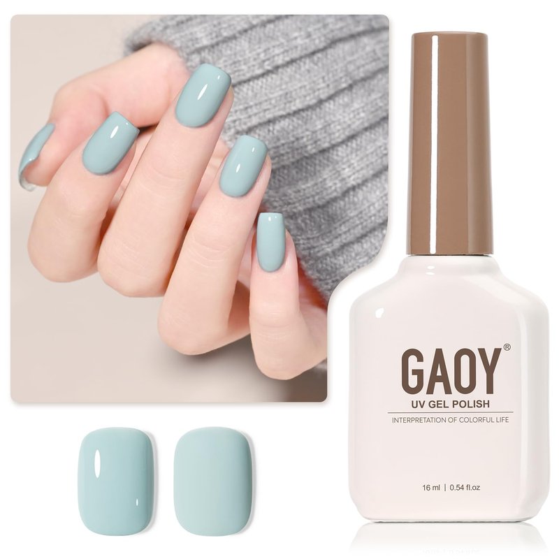GAOY Blue Gel Nail Polish - 16ml Soak Off Formula for DIY Manicure | UV Light Cure, 2001 Cadet Blue