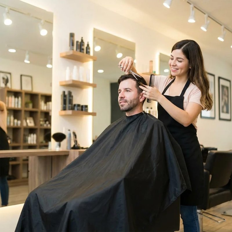 Professional Haircutting Cape - Adjustable Magic Tape Barber Gown for Men & Women | 59"x45"