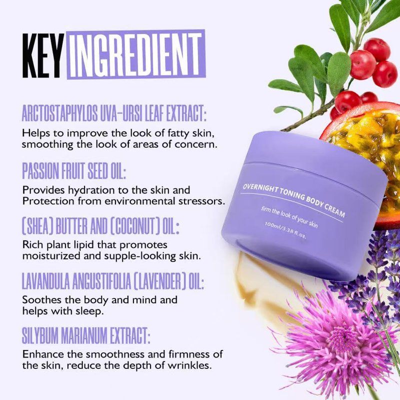 Dream Overnight Toning Whip - Anti-Wrinkle Moisturizing Body Firming Cream | Tightens & Lifts Skin, All Skin Types