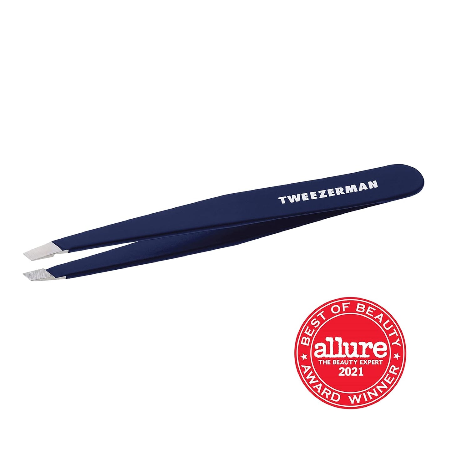 Tweezerman Slant Tweezer - Evening Blue Stainless Steel Hair Removal Tool